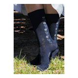 H/L Mercerized Cotton Health Sock® | Pansy Lace