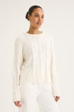 YARRA TRAIL TRAILER CABLE KNIT | ECRU