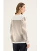 YARRA TRAIL | BORDER STRIPE KNIT : YTWN7708 | ECRU/NUTMEG