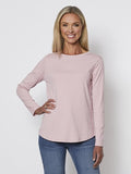 Long Sleeve Crew Neck Tee | Blush