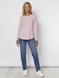 Long Sleeve Crew Neck Tee | Blush