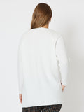 Kaitlyn V Neck Knit | White