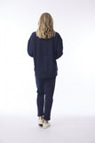 ORIENTIQUE TOP CREW NECK TOP | 52712 NAVY