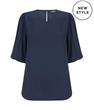 CAREER Poppy Puff Sleeve Top |Navy