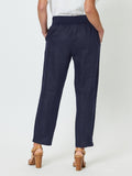 GS RIBBED WAIST LINEN PANTS