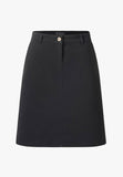 PILBARA WOMENS DAPHNE CHINO A-LINE SKIRT | BLACK