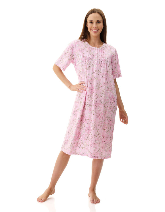 GIVONI JEMMA SHORT SLEEVE NIGHTIE | PINK 6LP81J