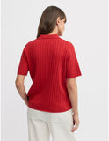 YARRA TRAIL | CAFE KNIT POLO - YTWN7735 | RUBY