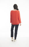 Boat Neck Knit | Flaming Red