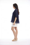 ORIENTIQUE | Cotton Gauze Top Pleated