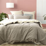 RENEE TAYLOR Quilt Cover Set - Vintage Stone Washed Cotton