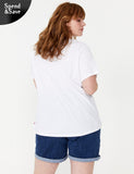 Perfect Tee Batwing Graphic (Plus Size) | White