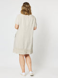 G0RDON SMITH Ruffle Hem Linen Dress |NATURAL