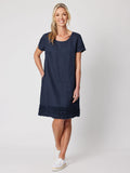 G0RDON SMITH Ruffle Hem Linen Dress |