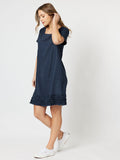 G0RDON SMITH Ruffle Hem Linen Dress |