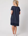 G0RDON SMITH Ruffle Hem Linen Dress |