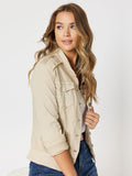 Military Denim Jacket | Natural