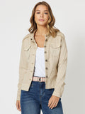 Military Denim Jacket | Natural