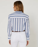 PILBARA WOMENS JACQUELIN CLASSIC COTTON SHIRT | CHAMBRAY-WHITE | RMPC154