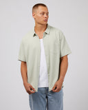 SILENT THEORY Textured SS Shirt | Sage