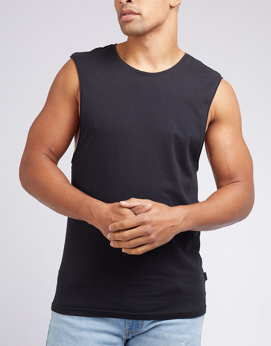 Over Crouch Acid Muscle Tee | Black