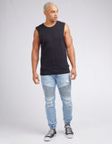 Over Crouch Acid Muscle Tee | Black