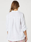 Ruffle Hem Linen Shirt Gordon Smith