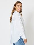 THREADZ|Urban HiLo Relaxed Shirt - White