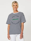 Saint Tropez Striped Tee | Navy