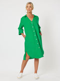 On Point Shirt Dress | Emerald