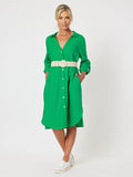 On Point Shirt Dress | Emerald