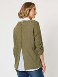 Copy of THREADZ|Claire 2 In 1 Top - Khaki