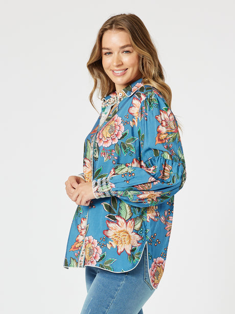 THREADZ| VINTAGE ROSE SHIRT 46556