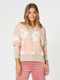 THREADZ  PASADINA V NECK KNIT 46631