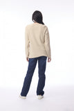 ORIENTIQUE KNIT TOP R-NECK  | 1327 NATURAL MELANGE