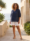 ORIENTIQUE | Cotton Gauze Top Pleated
