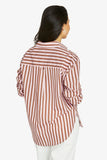 JUMP RIBBON STRIPE SHIRT | PINK/PECAN 606J3051A