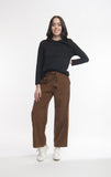 ORIENTIQUE Cord Solid Flared Trouser