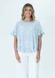 RENOMA  Spot Frill Top