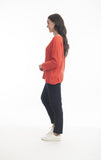 Boat Neck Knit | Flaming Red