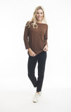 Boat Neck Knit | Tan