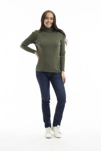 Orientique KNIT TURTLE NECK RIB  TOP