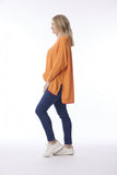 ORIENTIQUE OVERSIZED KNIT TOP 1326 | ORANGE