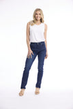 ORIENTIQUE DARK DENIM STRAIGHT LEG JEAN 9616