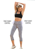 LE SCULPT Yoga Pants Printed Antimicrobial Crop SKU: BDSP1709-12