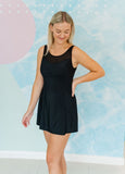 LE SCULPT Mesh Yoke Swim Dress SKU: BDSW2306-8