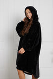 Long Sleeve Blanket Hoodie | Black