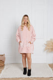 Long Slave Blanket Hoodie | Pink