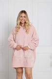 Long Slave Blanket Hoodie | Pink