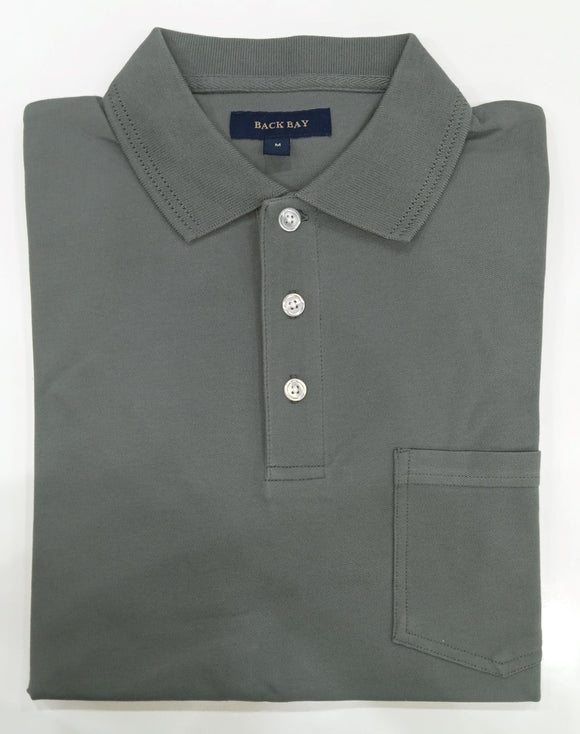 Back Bay Mens Micro Pique Plain Polo